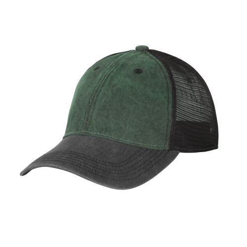 Čepice Helikon Plain Trucker Cap - Washed Dark Green / Washed Black