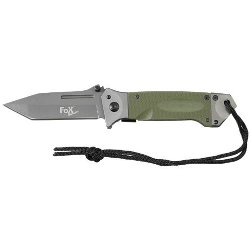 Zavírací nůž MFH G10 s tanto čepelí a provázkem