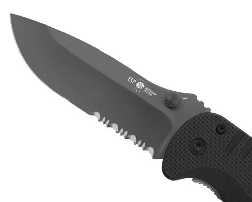 Nůž záchranářský ESP - kombinovaný - Black