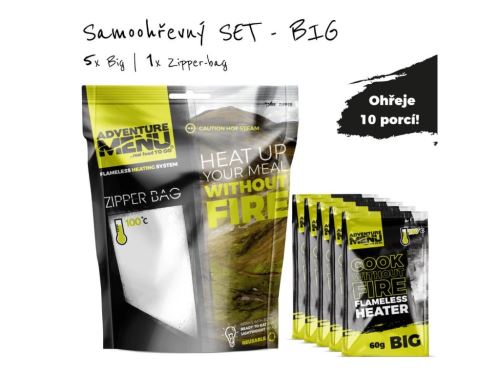 SET: 5x samoohřevná kapsle 60g + ZIPPER BAG