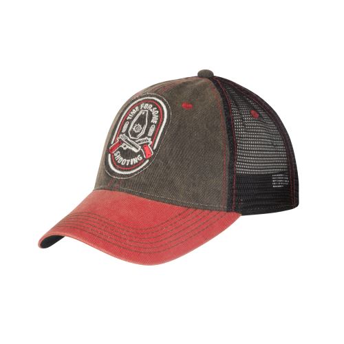 Čepice Helikon Shooting Time Trucker Cap - Dirty Washed Black / Dirty Washed Red