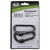 Karabiny MFH 8mm x 8cm hliníkové 2ks - Black (1)