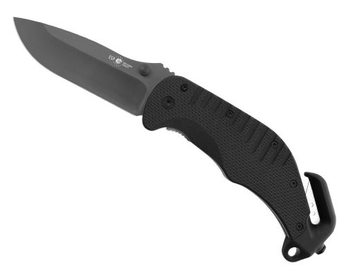 Nůž záchranářský ESP - rovný - Black